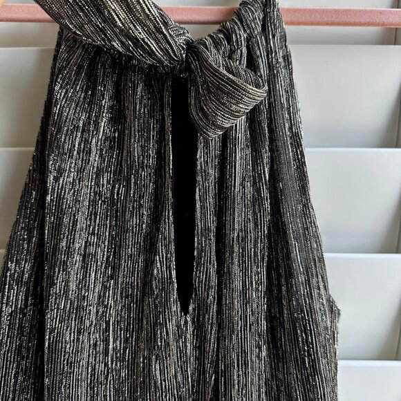 Trina Turk 'Rosemary' Metallic Halter Top in Gold and Black size Small - Picture 8 of 10